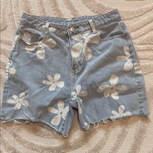 Floral Denim Women's Shorts
